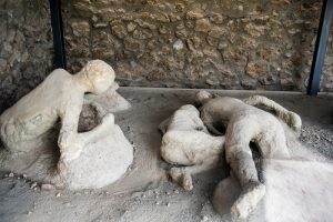 Plaster casts of Pompeii victims, at the "Garden of the fugitives"