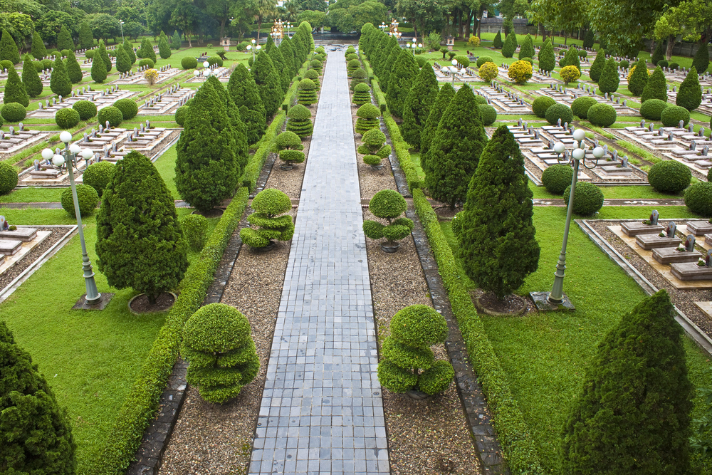 Military cemetery in Dien Bien Phu, Vietnam