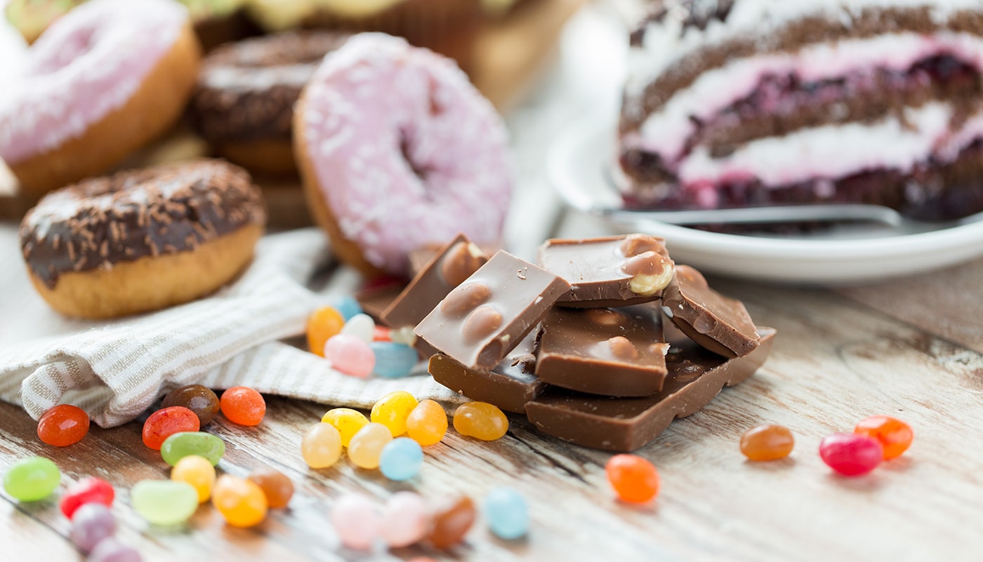 chocolate, sweets and donuts
